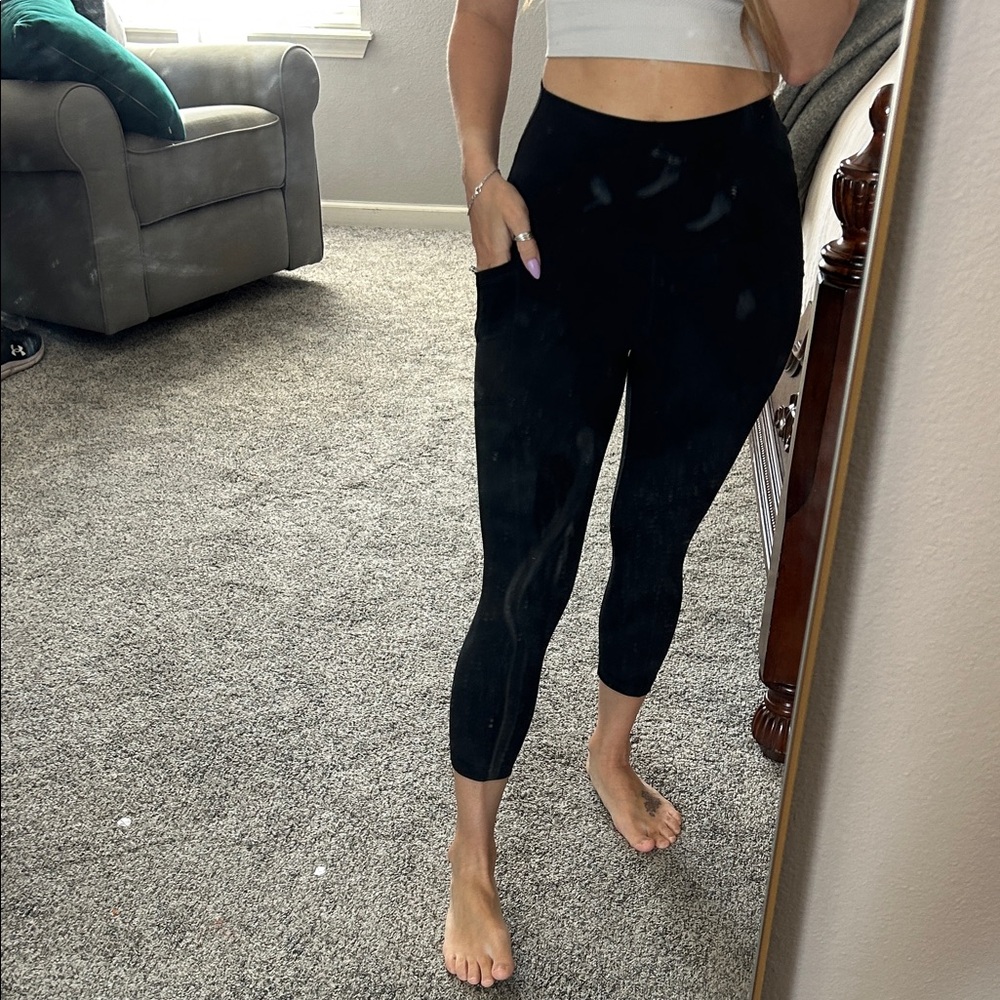Yogalicious Black Lux Tribeca Crop Tight